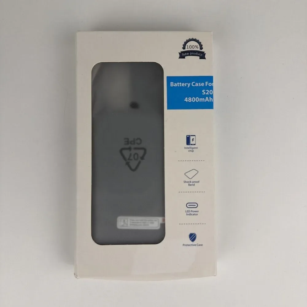 New 4800mAh Rechargeable Black Battery Case for Samsung Galaxy S20